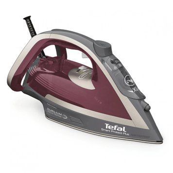 Утюг Tefal Smart Protect Plus, 2800Вт, 270мл, паровой удар -260гр, постоянный пар - 40гр, керам. подошва, серо-бордовый FV6870E0 фото