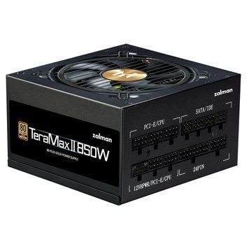 Zalman Блок живлення Teramax 2 (850W), >90%, 80+ Gold, 120мм, 1xMB 28pin (18+10), 2xCPU 8pin(4+4), 3xMolex, 12xSATA, 4xPCIe 8pin(6+2), 1х12VHPWR, Fully Modular ZM850-TMX2 фото