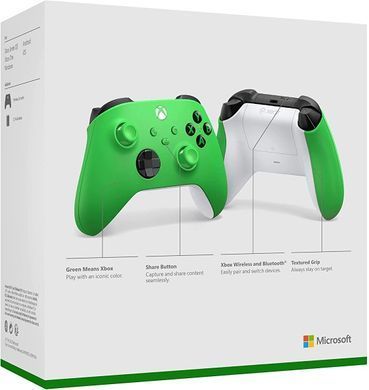 Microsoft Геймпад Microsoft Xbox бездротовий, зелений QAU-00091 фото