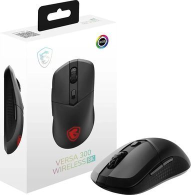 MSI Миша MSI VERSA 300 W, WIRELESS, RGB, WL, 8K, чорний S12-4301600-CLA фото