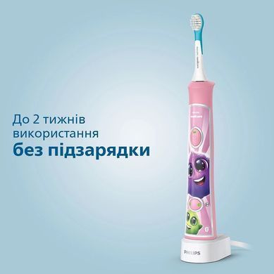 Philips Щетка зубная электр. Sonicare For Kids для детей , 62т. колеб/мин, насадок-2, Bluetooth, розовый HX6352/42 фото