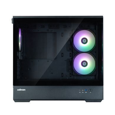 Zalman Корпус P30 Black V2, без БЖ, 1xUSB3.0, 1хUSB Type-C, 3x120мм ARGB, TG Front/Side Panel, mATX, чорний P30BLACKV2 фото