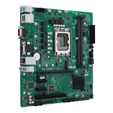 ASUS Материнcкая плата PRO H610M-C D4-CSM s1700 H610 2xDDR4 M.2 HDMI D-Sub mATX 90MB1A30-M0EAYC фото