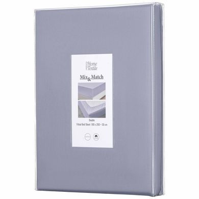 ARDESTO Простирадло на резинці Mix&Match, 180x200+30см, 100% бавовна, сатин, туман