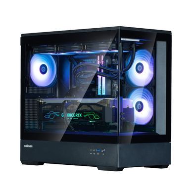 Zalman Корпус P30 Black V2, без БЖ, 1xUSB3.0, 1хUSB Type-C, 3x120мм ARGB, TG Front/Side Panel, mATX, чорний P30BLACKV2 фото