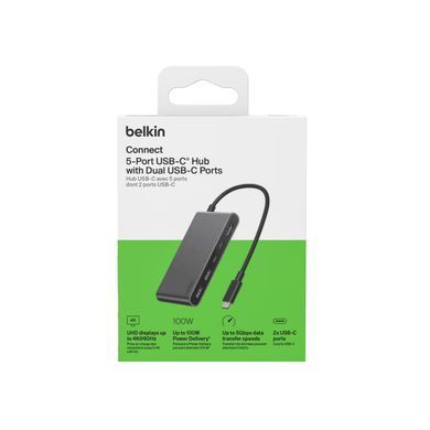 Belkin Хаб USB-C 5в1 Multiport Dock 100Вт AVC022HQSGY фото
