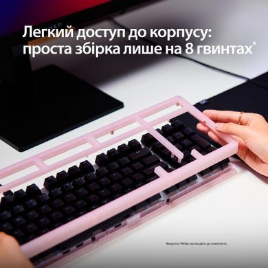 HyperX Клавіатура механічна HyperX Alloy Origins 2 1800 103key, Red, USB-A, Hot-Swap, EN/UA, RGB, чорний B4QS4AA фото