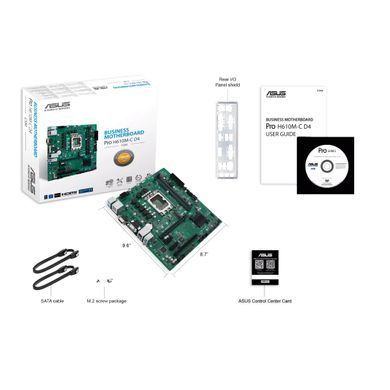 ASUS Материнcкая плата PRO H610M-C D4-CSM s1700 H610 2xDDR4 M.2 HDMI D-Sub mATX 90MB1A30-M0EAYC фото