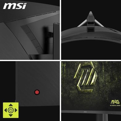 MSI Монітор MSI 31.5" MAG 325CQPF-E18 2xHDMI, DP, Audio, VA, 2560x1440, 180Hz, 0.5ms, sRGB 111%, CURVED, AdaptiveSync, HAS 9S6-3DC14H-201 фото