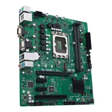 ASUS Материнcкая плата PRO H610M-C D4-CSM s1700 H610 2xDDR4 M.2 HDMI D-Sub mATX 90MB1A30-M0EAYC фото