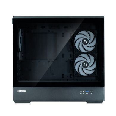 Zalman Корпус P30 Black V2, без БЖ, 1xUSB3.0, 1хUSB Type-C, 3x120мм ARGB, TG Front/Side Panel, mATX, чорний P30BLACKV2 фото