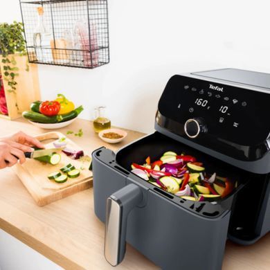 Tefal Мультипечь Easy Fry Mega, 1700Вт, чаша-7.5л, сенсорное управл., 8 программ, пластик, темно-серый EY855BE0 фото