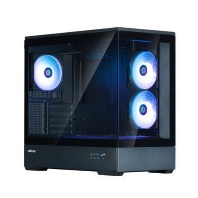 Zalman Корпус P30 Black V2, без БЖ, 1xUSB3.0, 1хUSB Type-C, 3x120мм ARGB, TG Front/Side Panel, mATX, чорний P30BLACKV2 фото