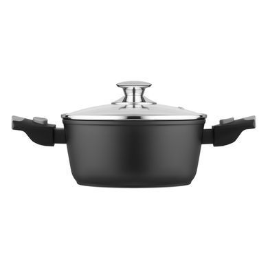 ARDESTO Casserole with glass lid Gemini Bari, 2.5l, aluminum, black AR1925AC фото
