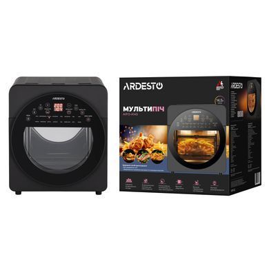 ARDESTO Мультипеч, 1700Вт, объем-14.5л, сенсорне керування, 50-220&deg;C, нержав.сталь/ пластик, серо-черный AIFO-A145 фото