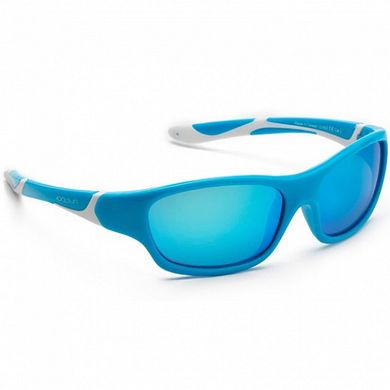 Дитячі сонцезахисні окуляри Koolsun бірюзово-білі серії Sport (Розмір: 6+) KS-SPBLSH006 фото