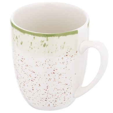 ARDESTO Чашка Siena, 360мл, порцеляна, біло-зелений AR2936SWG фото