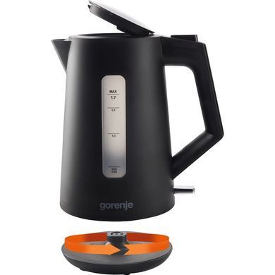 Gorenje Electric kettle, 1,7L, Strix, black matte K17OPB фото