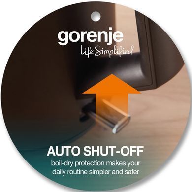 Gorenje Electric kettle, 1,7L, Strix, black matte K17OPB фото