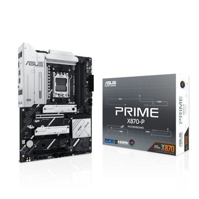 ASUS Материнcька плата PRIME X870-P sAM5 X870 4xDDR5 M.2 HDMI ATX 90MB1IT0-M0EAY0 фото