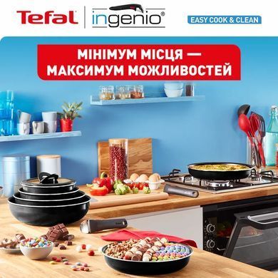 Tefal Набор посуды Ingenio Easy Cook & Clean, 10 предметов, алюминий, нержавеющая сталь, бакелит, черный L1539053 фото