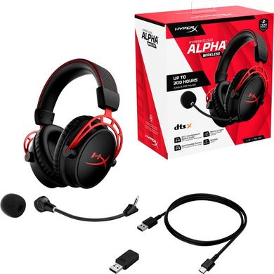 HyperX Гарнітура Cloud Alpha WL, Black/Red 4P5D4AA фото