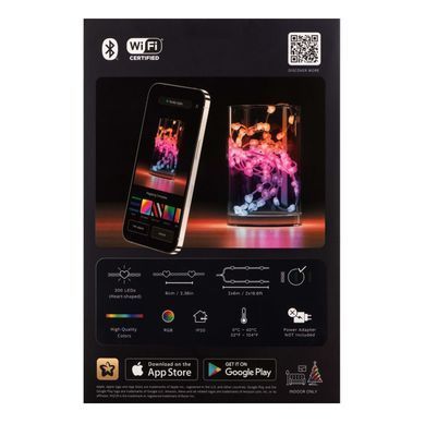 Twinkly Гирлянда Smart LED Twinkly Candies Heart RGB 200 IP20 12м USB-C кабель зеленый TWKH200RGB-G фото
