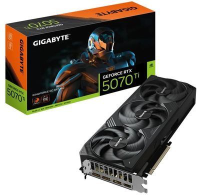 Gigabyte Видеокарта GIGABYTE GeForce RTX 5070 Ti 16GB GDDR7 WINDFORCE OC GV-N507TWF3OC-16GD фото