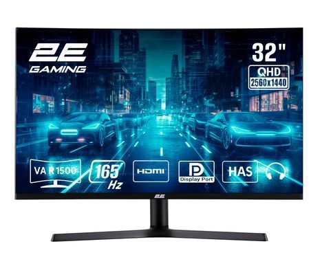 2E Gaming Монитор LCD 31.5" G3223B 2xHDMI, DP, MM, VA, 2560x1440, 165Hz, 1ms, CURVED, G-SYNC, FreeSync 2E-G3223B-01.UA фото