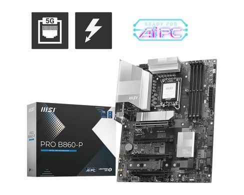 MSI Материнcкая плата PRO B860-P s1851 B860 4xDDR5 M.2 HDMI DP ATX 911-7E41-002 фото