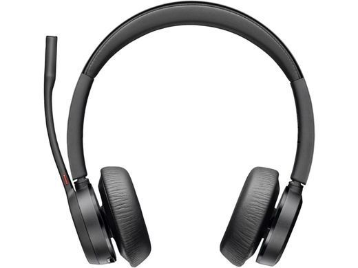 Poly Гарнитура компьютерная стерео On-ear Voyager 4320-M с адаптером BT700 и подставкой для зарядки, USB-A, Bluetooth, однонаправленный, Acoustic fence, сертификат Microsoft Teams, черный 77Z32AA фото