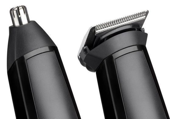 BaByliss Набір для стрижки, для бороди, вусів, голови і носа, акум., вібраційний мотор, насадок-6, сталь, чорний MT725E фото