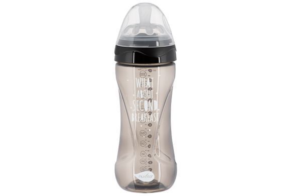 Дитяча пляшечка Nuvita 6052 Mimic Cool 330мл 4+ Антиколікова чорна NV6052BLACK фото