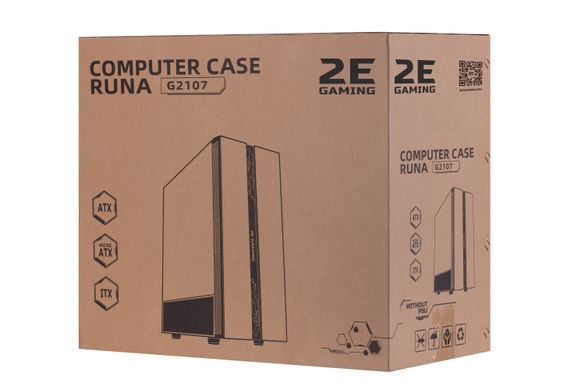 Корпус 2E Gaming Runa G2107, без БП, 1xUSB 3.0, 2xUSB 2.0, 1x120mm ARGB, ARGB strip, TG Side Panel, ATX, черный 2E-G2107 фото