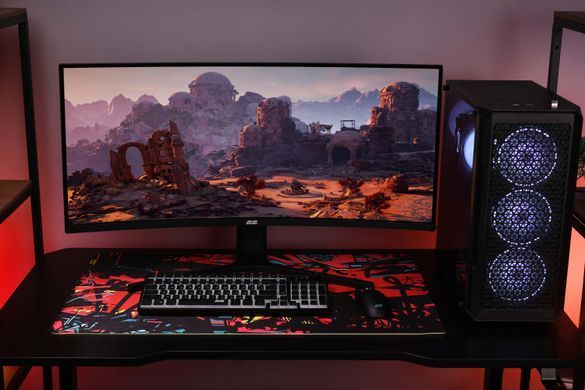 2E Gaming Монитор 34" G3424B 2xHDMI, DP, VA, 3440x1440, 180Hz, 1ms, NTSC 85%, CURVED, FreeSync, HAS 2E-G3424B-01.UA фото