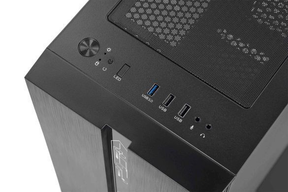 Корпус 2E Gaming Runa G2107, без БЖ, 1xUSB 3.0, 2xUSB 2.0, 1x120mm ARGB, ARGB strip, TG Side Panel, ATX, чорний 2E-G2107 фото