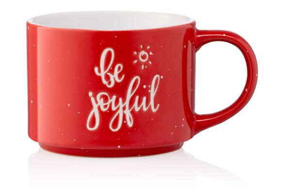 Чашка Ardesto Be joyful, 330 мл, красная керамика AR3472R фото
