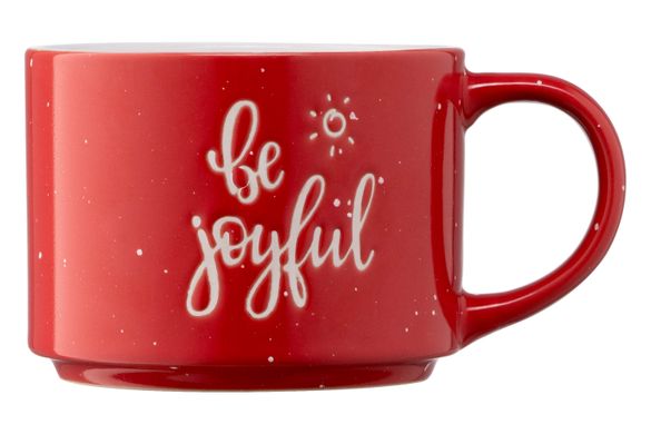 Чашка Ardesto Be joyful, 330 мл, красная керамика AR3472R фото