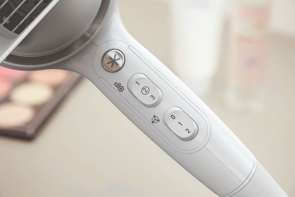 Rowenta Фен, 2400Вт POWERLINE , 3 режими, дифузор, іоніз-я, хол. обдув, біло-сірий CV5930F0 фото