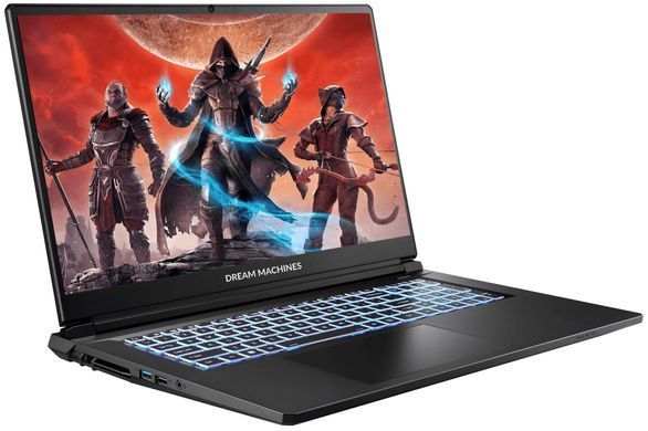 Dream Machines Ноутбук Dream Machines RT5060-17 17.3FHD IPS, AMD AI 7 350, 32GB, F2TB, NVD5060-8, DOS, чорний RT5060-17UA25 фото