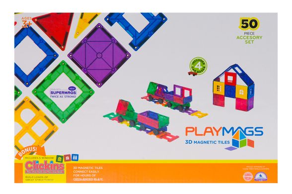 Конструктор Playmags магнітний набір 50 ел. PM153 фото