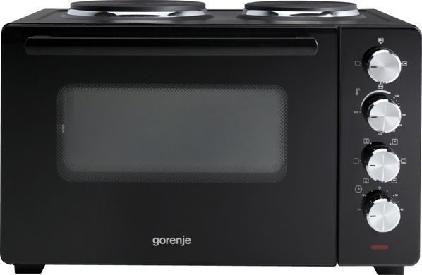 Gorenje Міні піч, 30л, 52x32х40.5см, 2 електричні конф., чорний OM30GBX фото