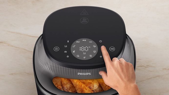 Philips Мультипечь Ovi Series 3000, 1700Вт, чаша-6.2л, сенсорное управл., 12 авто. программ, пластик, чорний NA332/00 фото