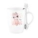 ARDESTO Mug with spoon Love, 320ml, new bone china, stainless steel, white 1 - магазин Coolbaba Toys