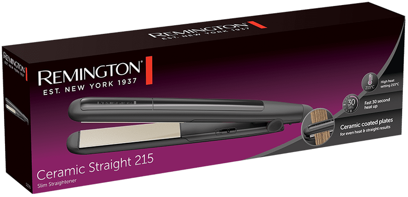 Remington Випрямляч CERAMIC STRAIGHT 215, >215С, дисплей, кераміка, чорний S1370 фото