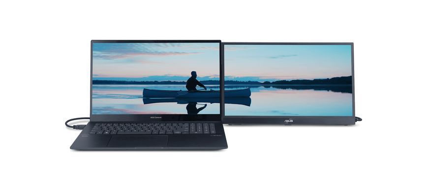 ASUS Монітор портативний 15.6" ZenScreen MB16QHG HDMI, 2xUSB-C, Audio, IPS, 2560x1600, 16:10, 120Hz, DCI-P3 100%, HDR400, Cover 90LM08NG-B01170 фото