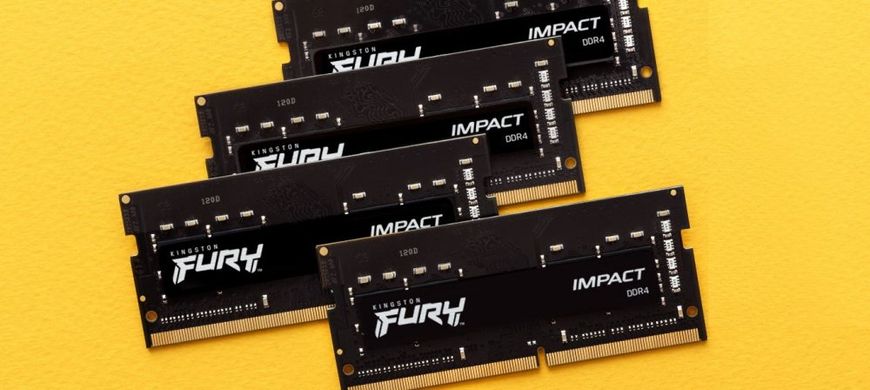 Пам'ять ноутбука Kingston DDR4 16GB KIT (8GBx2) 3200 FURY Impact KF432S20IBK2/16 фото