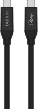Belkin Кабель USB4 USB-C - USB-C, 40Gbps, 100W, 0.8м Black INZ001BT0.8MBK фото