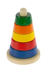 Пирамидка nic деревянная Коническая разноцветная NIC2311 фото