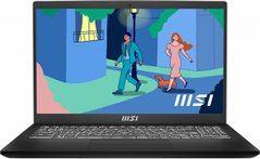 Ноутбук MSI Modern 15.6 FHD, Intel i7-1255U, 16GB, F1TB, UMA, DOS, чорний MODERN_15_B12M-299XUA фото